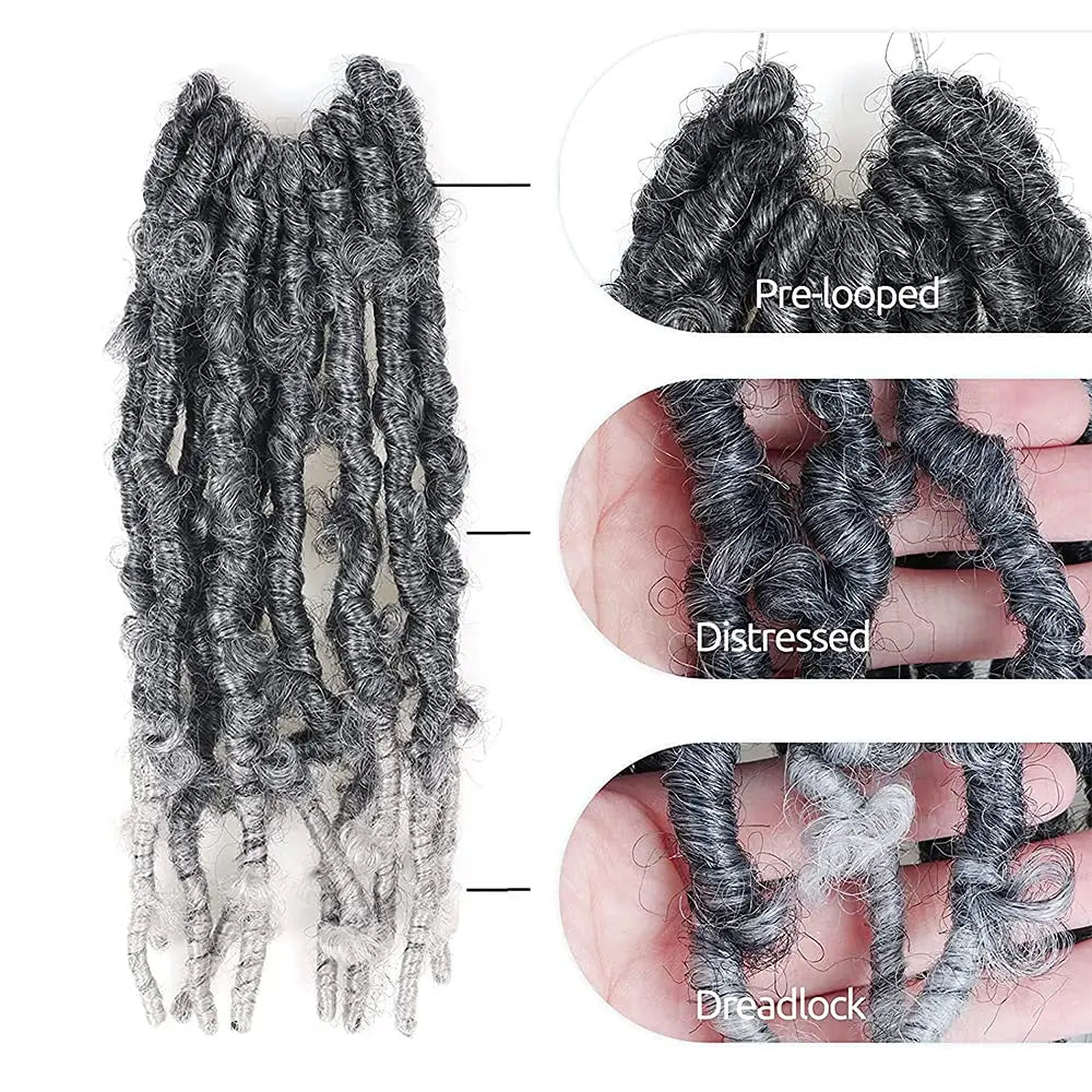 ( US ONLY) FAST SHIPPING DBL | Toyotress® Butterfly Locs Pre-Looped Distressed Locs Braiding Synthetic Crochet Hair Extensions Toyotress